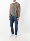 zipped bomber jacket