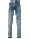 bleached straight jeans
