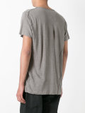 shredded trim front pocket T-shirt 