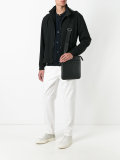 zipped messenger bag