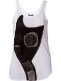 cat embroidered tank top