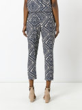 printed cropped trousers 
