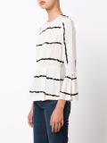 striped bell sleeve blouse