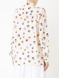 pansy-print classic shirt