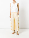 embellished roses cropped trousers