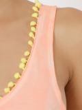 embellished neck long dress