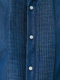 ribbed panel denim shirt