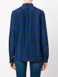 sequin-embellished plaid shirt