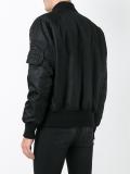 chest patch bomber jacket