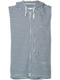 striped sleeveless hoodie 