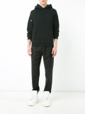 speackle-print hooded sweatshirt
