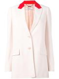 contrast collar blazer
