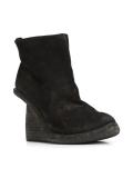 asymmetric heel ankle boots