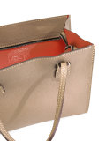 checked trim tote bag