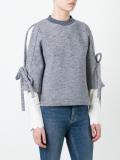 tie cuff sweatshirt