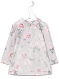 rose print jersey dress