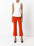 flared cropped trousers