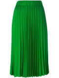 mid-length pleated skirt