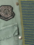 embellished panel bomber jacket