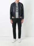 zipped bomber jacket