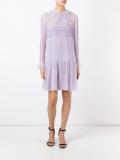 macramé detail sheer dress