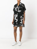 geometric print shirt dress