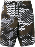 camouflage pattern swim shorts
