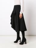 'Ione' ruffled asymmetric skirt