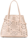 circular pattern perforated tote