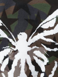 camouflage and star print T-shirt