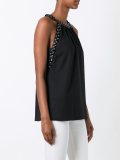 crystal embellished sleeveless blouse