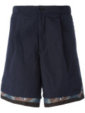 printed trim shorts 