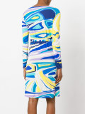 printed fitted dress