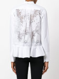 ruffled trim pleated shirt