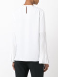 pleated sleeve blouse