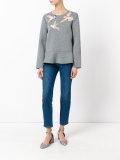 embroidered bird sweatshirt 