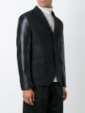 contrast sleeve pinstripe jacket