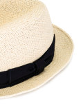 Grosgrain trim straw hat 