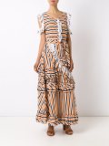 stripe ruffled blouse