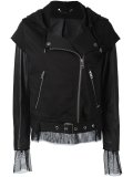 hooded biker jacket