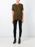lace-up sleeves T-shirt 