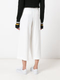 front pleat cropped trousers