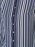 embellished collar striped shirt