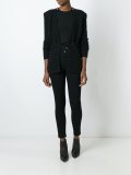 tie fastened quilted cardigan