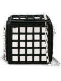 mirror embellished Rubix Cube bag