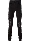 distressed effect skinny jeans