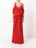 pleated trim dress 
