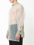 sheer panel shirt 