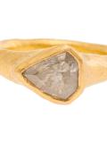 22k gold ring with white diamond