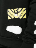 diagonal spray print sweatshirt